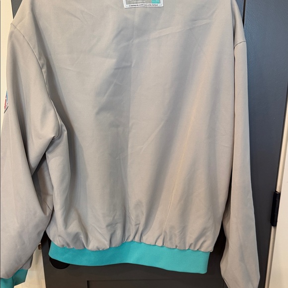 Gray and Teal Bomber Jacket - Picture 2 of 5